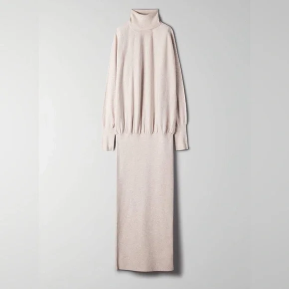 Aritzia Babaton Women’s Bogart Midi Dress Birch - Size Small - Picture 3 of 10